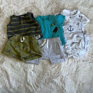 3 Sets, Bubble Romper, Cactus, Tommy Bahama, Dinos, Anchor Hat
